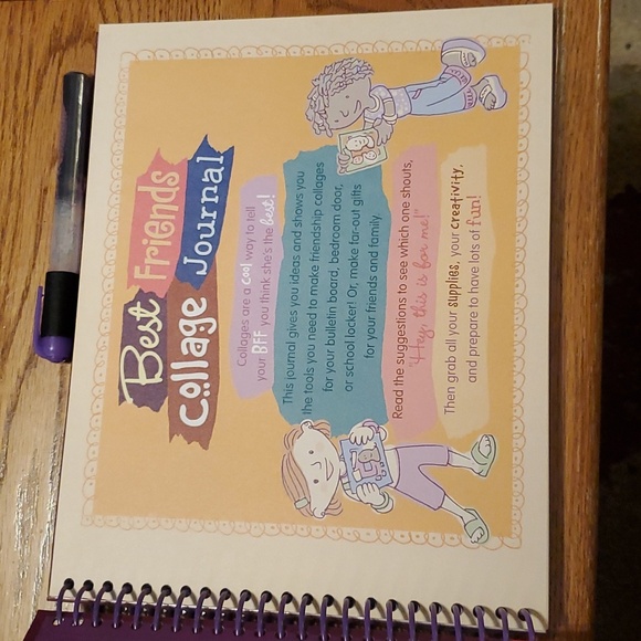 NEW Scholastic Best Friends Collage Journal Book with Stickers - Picture 3 of 11